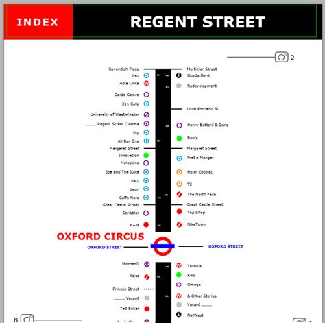 regent street shops map.